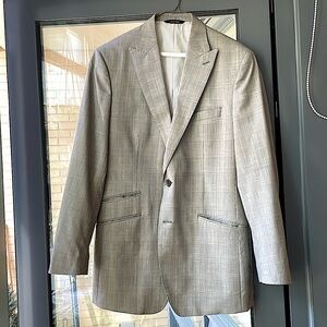Banana Republic Gray Plaid Blazer